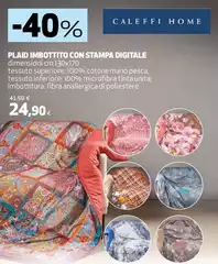 Caleffi - Plaid Imbottito Con Stampa Digitale