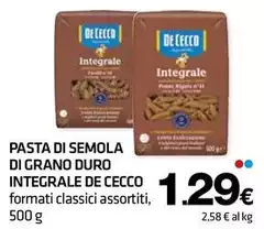 De Cecco - Pasta Di Semola Integrale