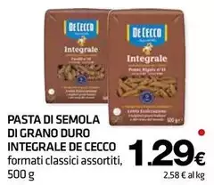De Cecco - Pasta Di Semola Integrale