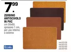 Zerbino Antiscivolo In Pvc