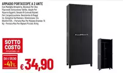 Max - Armadio Portascope A 2 Ante