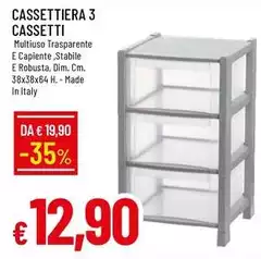 Cassettiera 3 Cassetti