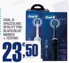 Oral b - Spazzolino Vitality Pro Black/Blue Manico + Testine