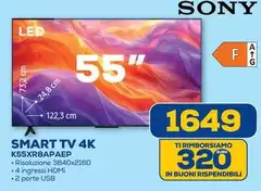 Sony - Smart Tv 4k K55xR8APAEP