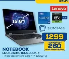 Lenovo - Notebook LOQ 15IRX10 83JEO0DKKIX