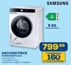 Samsung - Asciugatrice DV90DG6845LKU3