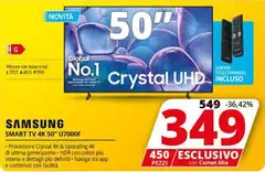 Samsung - Smart Tv 4K 50" U7000F 