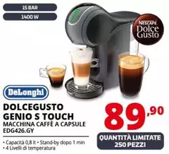 De Longhi - Dolcegusto Genio S Touch Macchina Caffe A Capsule EDG426.GY