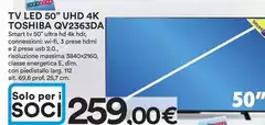 Toshiba - Tv Led 50" Uhd 4k Qv2363da
