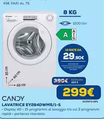 Candy - Lavatrice EY284DWM5/1-S