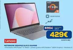 Lenovo - Notebook Ideapad Slim 3 15AMN8