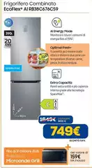Samsung - Frigorifero Combinato EcoFlex AI RB38C676CS9