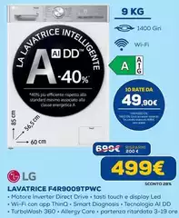 LG - Lavatrice F4R9009TPWC