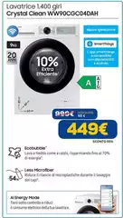 Samsung - Lavatrice 1400 Giri Crystal Clean WW90CGC04DAH