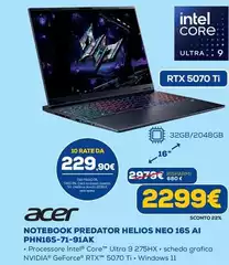 Acer - Notebook Predator Helios Neo 16s Ai Phn16s-71-91ak