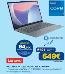 Lenovo - Notebook Ideapad Slim 3 15irh8