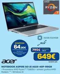 Acer - Notebook Aspire Go 15 Agis-a2p-r8q9