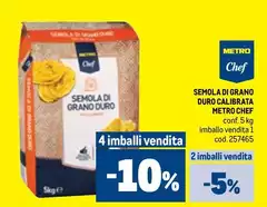 Metro chef - Semola Di Grano Duro Calibreta
