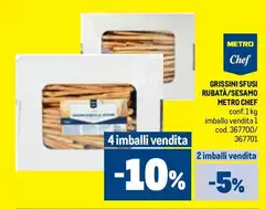 Metro chef - Grissini Sfusi Rubat/Sesamo Metro chef - Grissini Sfusi Rubat/Sesamo