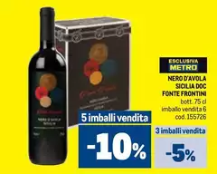 Fonte frontini - Nero D'Avola Sicilia DOC Fonte frontini - Nero D'Avola Sicilia DOC
