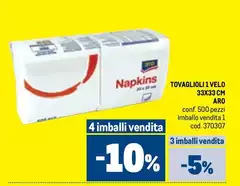 Tovaglioli 1 Velo 33x33 Cm Tovaglioli 1 Velo 33x33 Cm