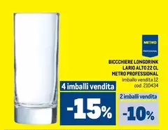Bicchiere Longbrink Lazio Alto 22 Cl