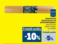 Sacchi Neutri 90x120 Cm 130 Litri