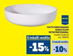 Piatto Fondo Nagado Bianco