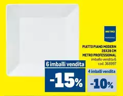 Piatto Piano Modern 28x28 Cm