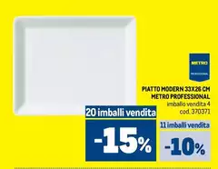 Piatto Modern 33x26 Cm