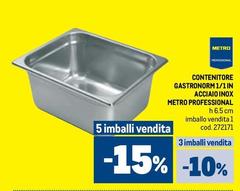 Contenitore Gastronom/L/In Acciao Inox