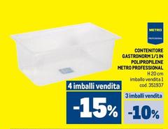 Contenitore Gastronom/L'In Polipropilene