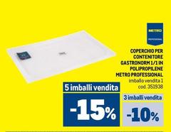 Coperchio Per Contenitore Gastronomi/1 In Polipropilene