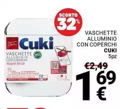 Cuki - Vaschette Alluminio Con Coperchi