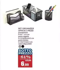 Set Organizer Ufficio 3 Pezzi Set Organizer Ufficio 3 Pezzi
