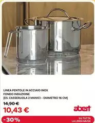 Abert - Linea Pentole In Acciaio Inox Con Fondo Ad Induzione Abert - Linea Pentole In Acciaio Inox Con Fondo Ad Induzione