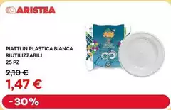 Aristea - Piatti In Plastica Bianca Riutilizzabili Aristea - Piatti In Plastica Bianca Riutilizzabili
