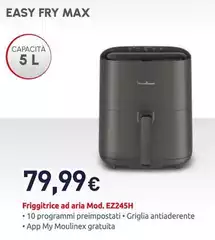 Moulinex - Easy Fry Max Friggitrice Ad Aria Mod.EZ245H 