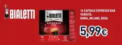 Bialetti - 16 Capsule Espresso Bar Varietà: Roma, Milano, Deka Bialetti - 16 Capsule Espresso Bar Varietà: Roma, Milano, Deka