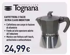 Tognana - Caffettiera 3 Tazze Ultra Class Induction