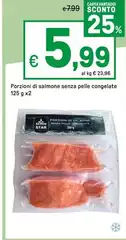 Seven - Porzioni Di Salmone Senza Pelle Congelate