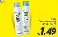Vidal - Deodorante Spray