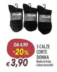 3 Calze Corte Donna