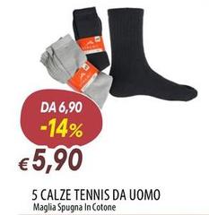 5 Calze Tennis Da Uomo