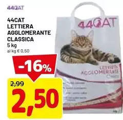 44cat - Lettiera Agglomerante Classica