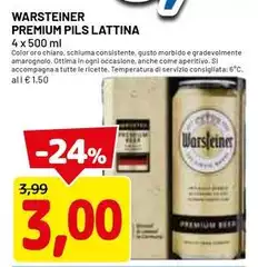 Warsteiner - Premium Pils Lattina