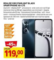 Realme - C65 Starlight Black Smartphone 4g-lte Realme - C65 Starlight Black Smartphone 4g-lte
