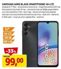 Samsung - A05S Black Smartphone 4G-LTE