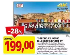 Strong - 43UD6593 Televisore Smart Tv