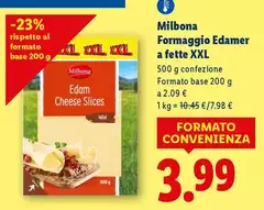 Milbona - Formaggio Edamer A Fette Xxl